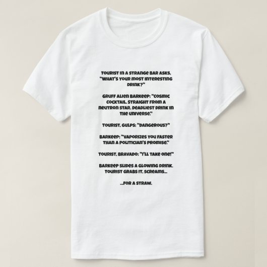Een AI-grap over de dodelijkste drink T-shirt (Design voorkant)