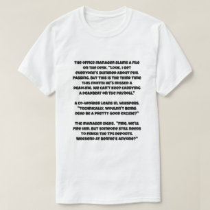 Een AI-grap over een dode die ontslagen wordt T-shirt