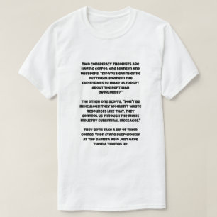 Een AI-grap over twee complottheoretici T-shirt