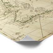 een algemene kaart van het eiland Newfoundland Poster (Hoek)