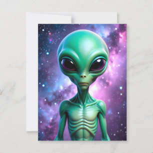 Een alien briefkaart