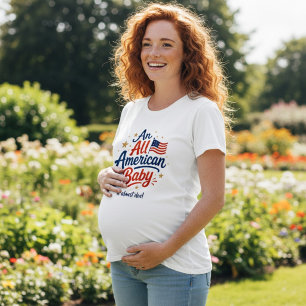 Een All American Baby Komt Er Aan Tekst Grafisch T-shirt