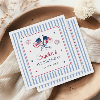 Een All American Boy 4 juli 1e verjaardag Servet