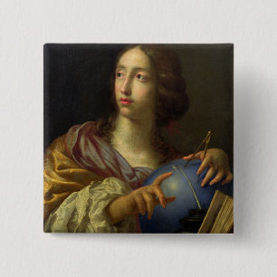Een allegory van Astronomie Vierkante Button 5,1 Cm