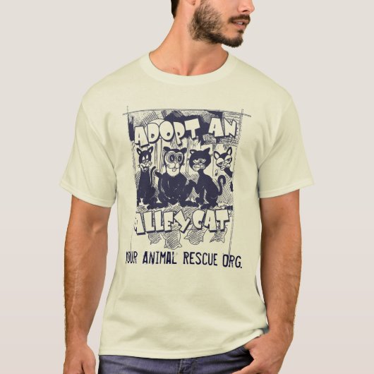 Een Alley Cat aannemen van Mudge Studios T-shirt (Voorkant)