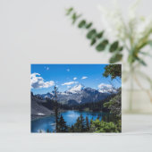 Een alpien uitzicht van MT Baker van het Meer van Briefkaart (Staand voorkant)