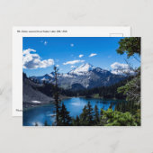 Een alpien uitzicht van MT Baker van het Meer van Briefkaart (Voorkant / Achterkant)