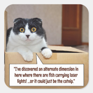 Een alternatieve dimensie vierkante sticker