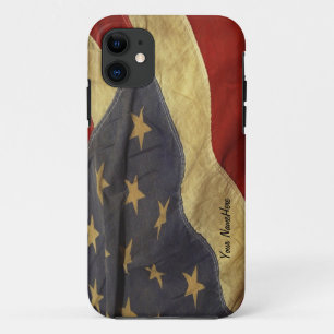 Een American Flag Persoonlijk Script iPhone Case