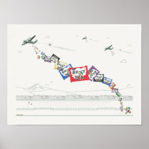 Een Amerikaanse B52 Ramen Noodle Drops Poster