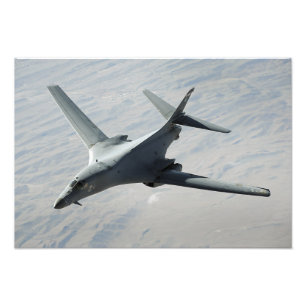 Een Amerikaanse luchtmacht B-1B Lancer op een geve Foto Afdruk