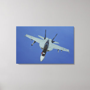 Een Amerikaanse marine F/A-18F Super Hornet tijden Canvas Afdruk