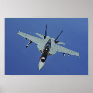 Een Amerikaanse marine F/A-18F Super Hornet tijden Poster