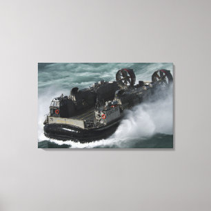 Een Amerikaanse marine landings Craft Air Cushion Canvas Afdruk