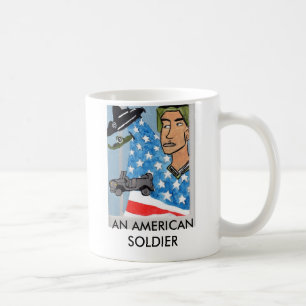 EEN AMERIKAANSE SOLDAAT-MOK KOFFIEMOK
