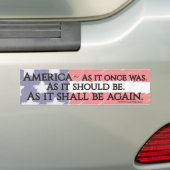 "Een Amerikaanse stoot"-bumpersticker Bumpersticker (Op auto)