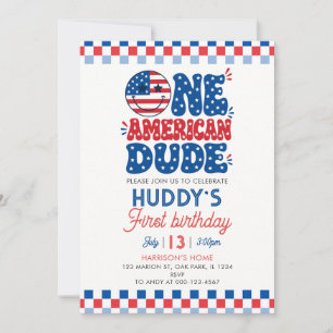 Een Amerikaanse vent 4 juli eerste verjaardag Kaart