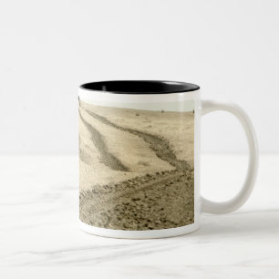 Een amfibievoertuig tweekleurige koffiemok