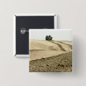 Een amfibievoertuig vierkante button 5,1 cm (Voorkant /achterkant)