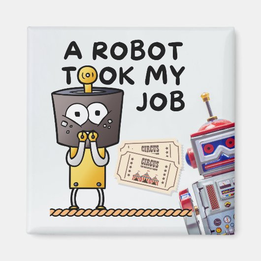Een amusante robot nam mijn werk aan magneet (Voorkant)