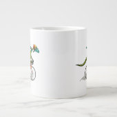 Een Anabisetia dinosaurus op de fiets. Extra Grote Beker (Voorkant)