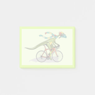 Een Anabisetia dinosaurus op de fiets. Post-it® Notes