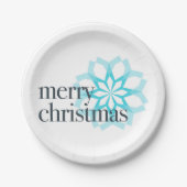 Een ander, klassiek ontwerp van "vrolijk kerstfees papieren bordje (Voorkant)