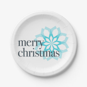 Een ander, klassiek ontwerp van "vrolijk kerstfees papieren bordje