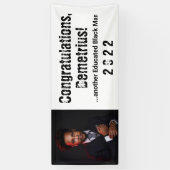 Een ander opgeleid zwart Man 2022 Afstuderen Foto Spandoek (Verticaal)