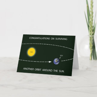 "Een andere baan rond de zon" Verjaardag Kaart
