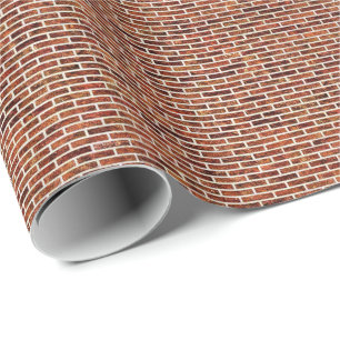 EEN ANDERE BRUG IN DE WAL! (Red Brick Pattern) ~ Cadeaupapier