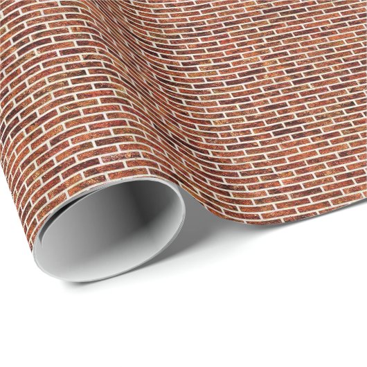 EEN ANDERE BRUG IN DE WAL! (Red Brick Pattern) ~ Cadeaupapier (Rol Hoek)