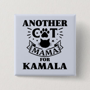 Een andere Cat Mama voor Kamala Harris President 2 Vierkante Button 5,1 Cm
