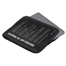 Een andere dag in het paradijs liefde gedicht muur laptop sleeve