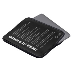 Een andere dag in het paradijs liefde gedicht muur laptop sleeve