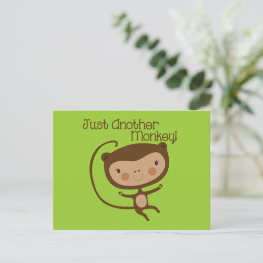 Een andere enkel Aap Briefkaart (Staand voorkant)
