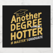 Een andere graad Hotter Master's Degree Afstuderen Bier Etiket (Enkel label)