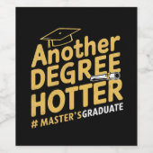 Een andere graad Hotter Master's Degree Afstuderen Wijn Etiket (Enkel label)