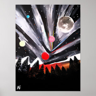 Een andere wereld Schilderij van Alfred Fox Poster
