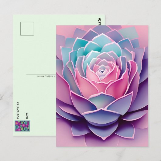 Een Anime Succulent, Postcrossover Briefkaart (Voorkant / Achterkant)