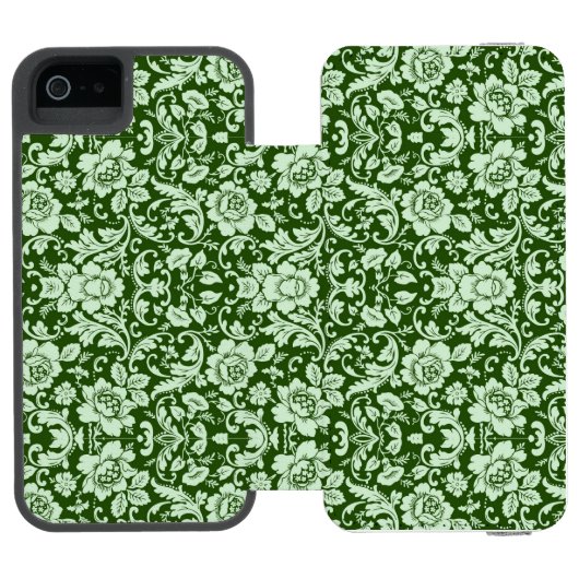 Een antiek bloemendop incipio iPhone portemonnee hoesje (Agenda Open)