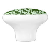 Een antiek bloemendop keramische knop (Zijkant)