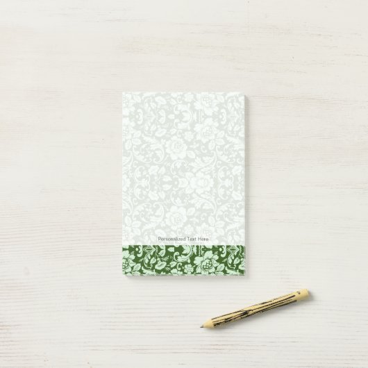 Een antiek bloemendop post-it® notes (Op bureau)