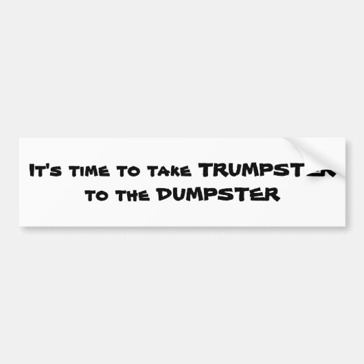 Een antitrommelbumper bumpersticker (Voorkant)