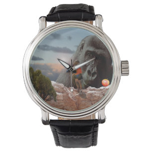 Een appel delen met een gorilla, horloge