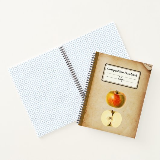 Een  appel en een half gepersonaliseerde comp notitieboek (Binnen)