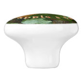 "EEN APPEL PER DAG"./CLUSTER VAN APPELS KERAMISCHE KERAMISCHE KNOP (Zijkant)