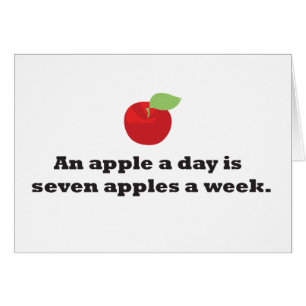 Een appel per dag is 7 appels per week