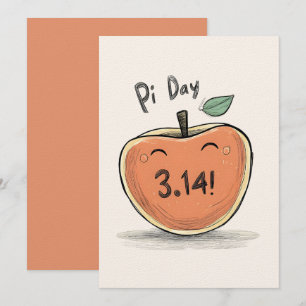 Een appel per dag lost niet op voor X - Pi Day Mem Kaart