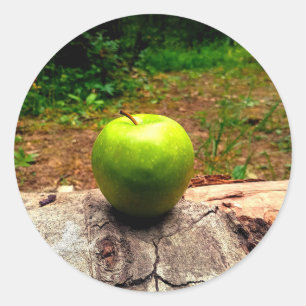 Een appel per dag  ronde sticker